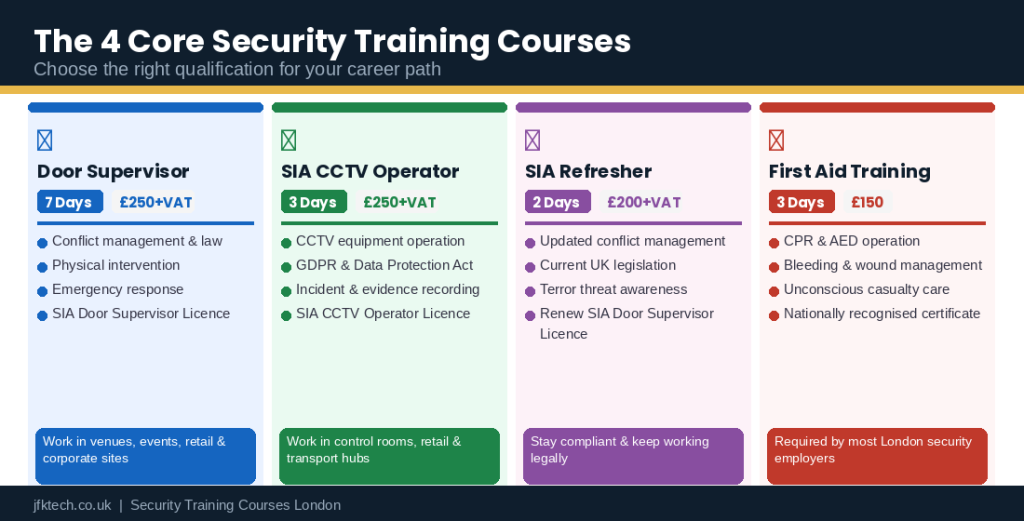 JFK TECH TRAINING LTD | How Security Training Courses Help You Build a Professional Career in the UK