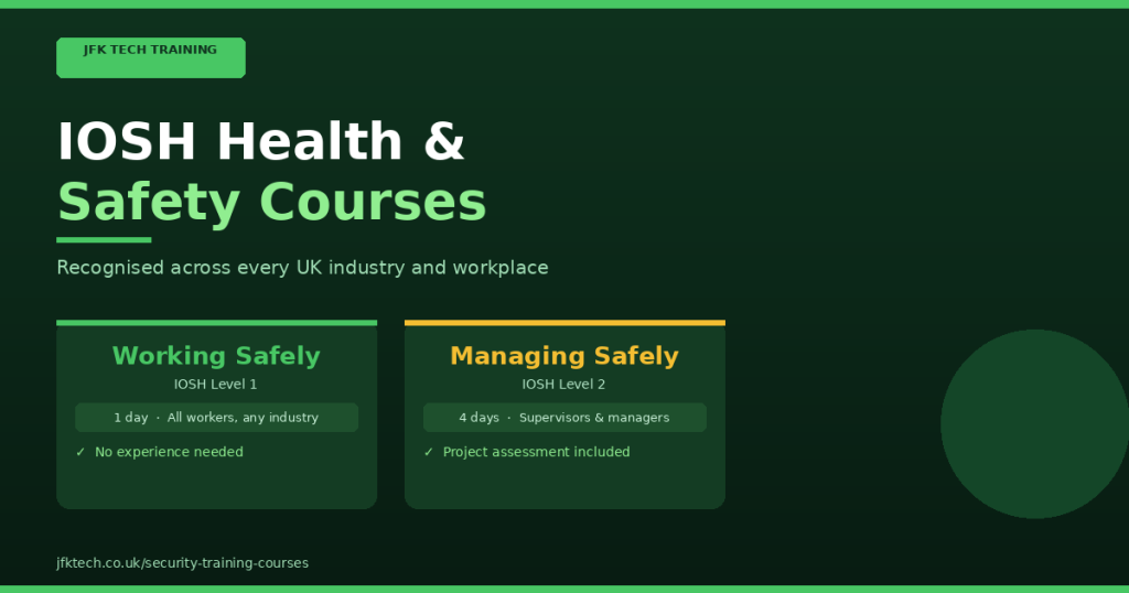IOSH Health and Safety Courses